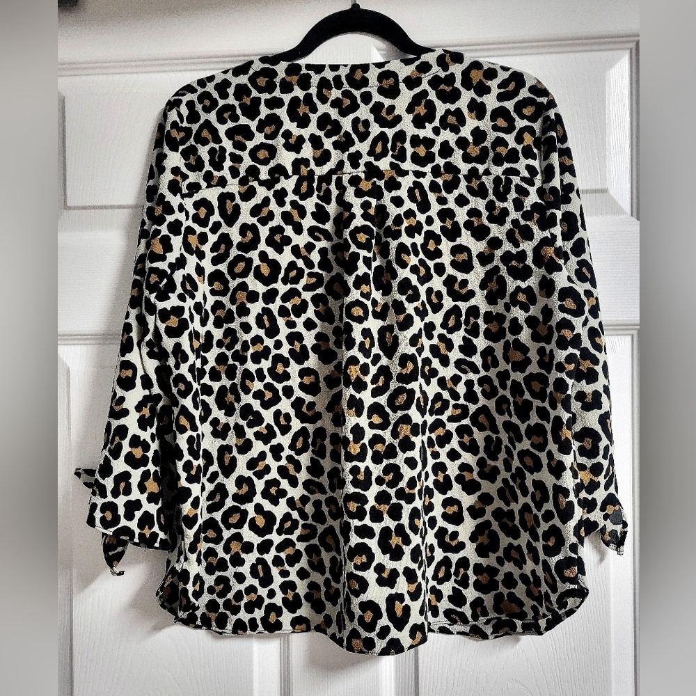 Michael Kors - NWOT - Womens Leopard Print Top - Size XL - Picture 2 of 6